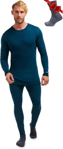 Merino Wool Base Layer Mens Set - Heavyweight, Midweight, Lite Merino Wool Therm - Picture 1 of 12