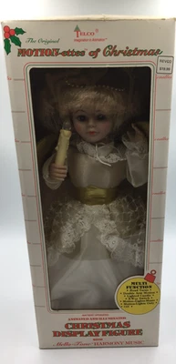 NUEVO DE COLECCIÓN 1990 Telco Motionette Musical Navidad Ángel Figura 15" Movimiento Iluminado Foto 1 de 4