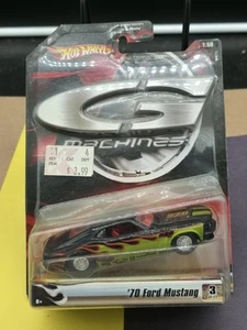 Hot Wheels G Machines '70 FORD MUSTANG, Black w/Flames, 1:50 Series 1, BRAND NEW - Picture 1 of 2