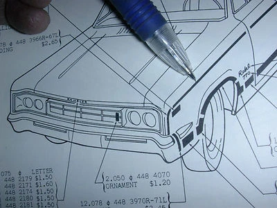 AMC RAMBLER REBEL WAGON 1967 GUARDABARROS DELANTERO MOLDEADO NOS Foto 1 de 3