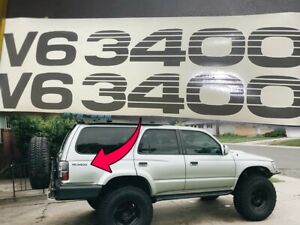 V6 3400 Decals Toyota 4runner 3rd GEN stickers 3.4L 5VZ 1st GEN Tacoma & T100