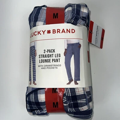 Lucky Brand Ladies' Lounge Pant, 2-pack, Blue Plaid, M - Image 1 of 4