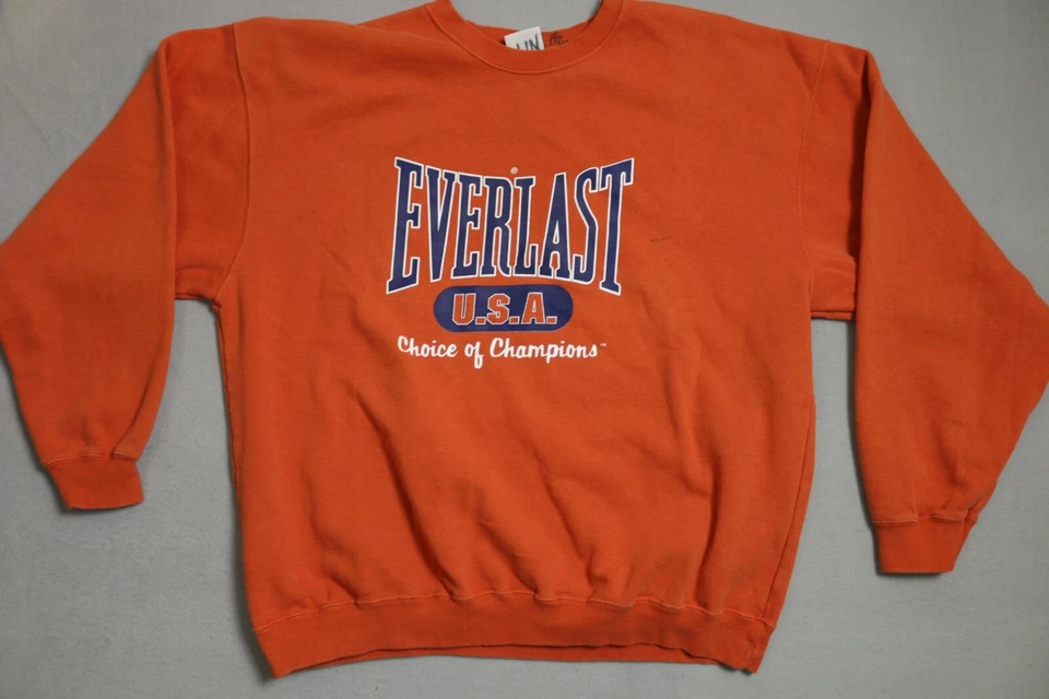 Vintage Everlast Sweater Mens Large Pullover Sweatshirt Orange - Image 1 of 4