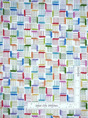 LORALIE HARRIS DESIGNS FABRIC Loralie Designs Golf Clubs Golfing Multicolor White Cotton Fabric By The Yard
