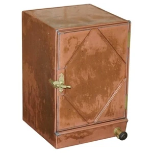 ANTIQUE COPPER FRIDGE IDEAL COOL BEDSIDE OR SIDE END LAMP WINE TABLE MUST SEE!!! - Picture 1 of 16