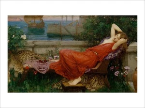 John William Waterhouse Ariadne 1898 Mythological Painting 17" x 22" Art Prints - Picture 1 of 1