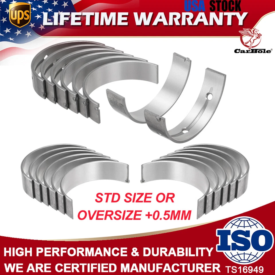 STD / Oversize 0.5MM Main & Rod Bearing Kit for 2011-15 Chrysler Dodge Jeep 3.6L - Image 1 of 4