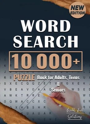 Word Search Book for Adults (10,000+ Words): Word Search Puzzle Book for Adults - Image 1 of 2
