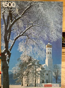 Vintage NEW HESTAIR Puzzle 1500pc The Pilgrim Chapel Of Saint Coloman 24”x34” - Picture 1 of 7