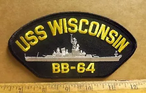 US Navy - Patch ricamata USS Wisconsin BB-64 - Foto 1 di 4