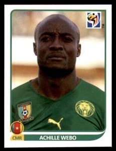 Panini World Cup 2010 (Blue Back Made in Brazil) Achille Webo (Cameroon) No.409