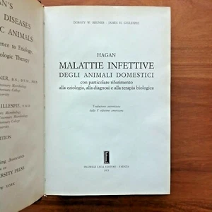 "MALATTIE INFETTIVE DEGLI ANIMALI DOMESTICI" Hagan, Bruner, Gillespie, Lega 1973 - Bild 1 von 3