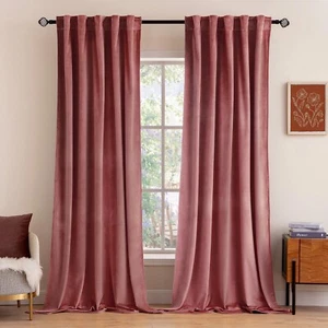 MIULEE Velvet Curtains 90 inches 2 Panels - Luxury Blackout Curtains for Bedr... - Picture 1 of 7