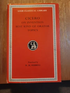 On Invention. the Best Kind of Orator. Topics Hardcover Cicero - Picture 1 of 2