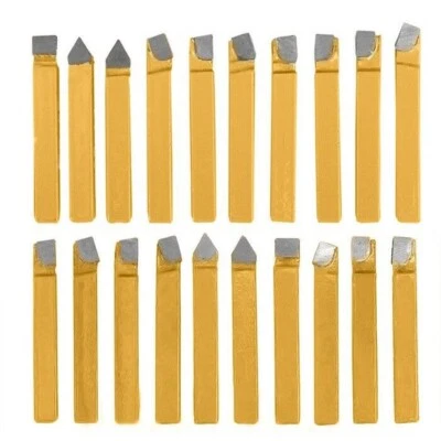 20pcs/Set Welding Boring Lathe Carbide Tip Milling Drill Bit Turning Tool Tipped - Image 1 of 2