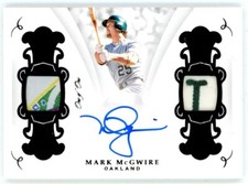 MARK MCGWIRE 2019 Panini Flawless Black Dual Auto Autograph Patch 1/1 Athletics