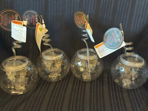 Target Bullseye Light Up Disco Ball Cup with Straw 37.2 fl.oz. Set of Four-4 NWT - Picture 1 of 3