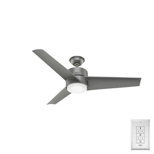 Hunter 54" Havoc Outdoor Ceiling Fan w/ LED Light & Wall Control Modern Casual - Picture 1 of 4