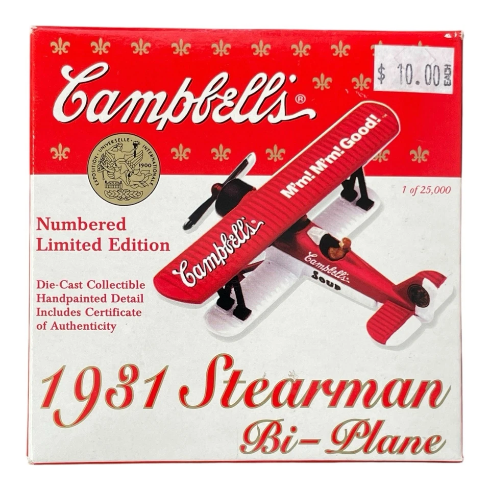 Campbell's 1931 Stearman Bi Plane Die Cast - Image 1 of 4
