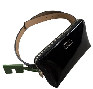 Neu mit Etikett Kate Spade New York Logo Gürteltasche Bauchtasche Lackleder schwarz L/XL - Bild 1 von 10