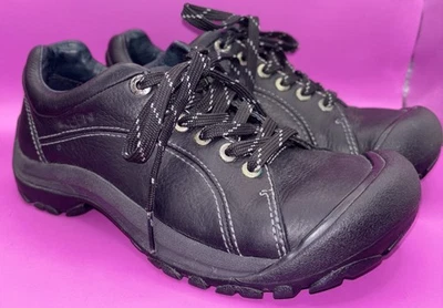 Zapato Keen Mujer Talla 7 Negro Grano Completo Briggs II Oxford Cuero Impermeable (0742) Foto 1 de 4