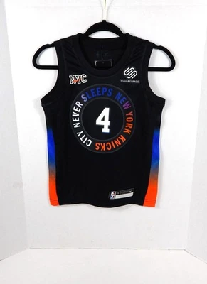 Camiseta deportiva negra Nike S 2019-20 Youth New York Knicks Derrick Rose #4 Swingman City Foto 1 de 4
