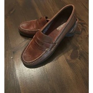 Dexter Vintage Leather Brown Slip On Preppy Casual Loafers Shoes Womens Size 7.5 - Picture 1 of 9