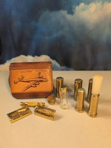 Vintage Gillette Razor Shave Travel Kit The Cleveland Flux Company Leather Case - Picture 1 of 24