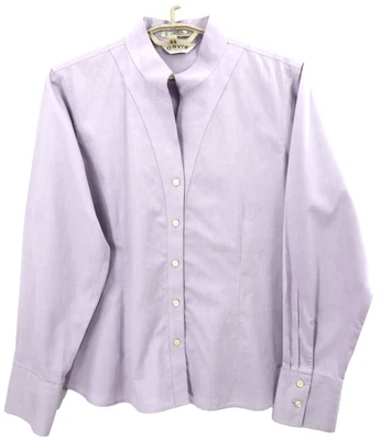 Blusa Camisa Mujer ORVIS Algodón Sin Arrugas Manga Larga Lavanda Talla 20 Plus Foto 1 de 4