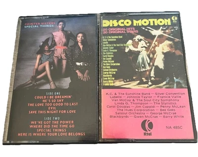 2 x Cassette Tapes Disco Motion 20 Original Hits Compilation & Pointer Sisters - Image 1 of 4