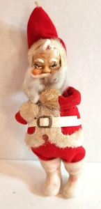 Vintage Santa Claus Doll Made in Japan Christmas RUBBER FACE 1950-60's ~ 8" - Picture 1 of 6