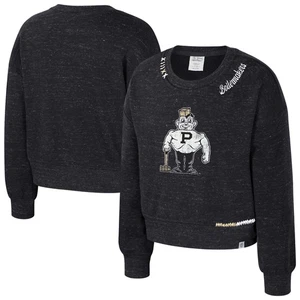 Girls Youth Colosseum Black Purdue Boilermakers Just a Minute Sweatshirt - Picture 1 of 3