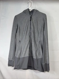 Giacca Lululemon Daily Practice grigio erica con tasche zip taglia 10 - Foto 1 di 8