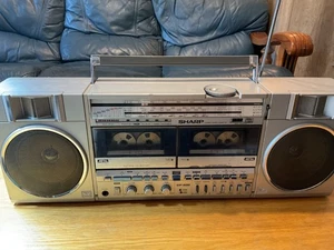 SHARP GF 500E Vintage Radio Double Cassette Recorder Japan 1980er - Bild 1 von 10