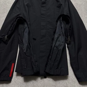 Giacca Prada Gore-Tex Red Tab Pit Zips Multitasche Nylon Grande Nera - Foto 1 di 18