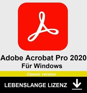 Adobe Acrobat Pro 2020 | Lebenslange Nutzung | 1 Gerät | Windows - PDF-Editor - Bild 1 von 1