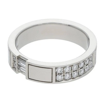 Кольцо с платиновым бриллиантом Harry Winston размер 13,5 дорожный акцент (серебристое прозрачное KMf32 - Изображение 1 из 4