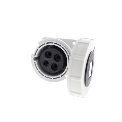 Hubbell C430R5W Watertight IEC Pin & Sleeve Receptacle 30A 600V 3Ø Outlet 3P4W - Image 1 of 4