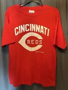 Vintage 1988 Cincinnati Reds Velva Sheen Single Stitch Red Shirt Sz Extra Large - Picture 1 of 7