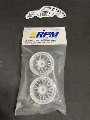 RPM Vintage RC Car Part # 80906 Alum. Finish “Chicane” Super Narrow Sedan Wheels - Image 1 of 2