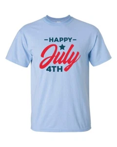 Happy 4th of July Patriotic Independence Day Unisex Adult Short Sleeve T-shirt - Picture 1 of 18
