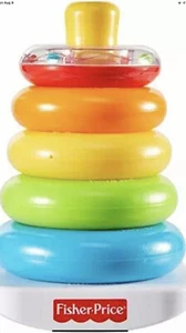 Fisher-Price Rock-a-Stack Classic with 5 Colorful Rings Development Toy 6+ - Picture 1 of 7