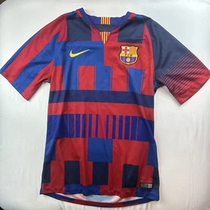 Hombre Nike Barcelona Fútbol Auténtico Calentamiento Top Talla Pequeña SUPER RARO - Imagen 1 de 8