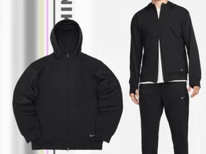 Nike Men's Dri-FIT Full Zip Loose Fit Black Yoga Training Hoodie DQ4877-010 M - Picture 1 of 9