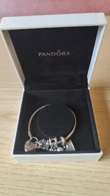 Bracciale PANDORA in Argento con 5 charms - Immagine 1 di 4