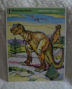 Rainbow Works Prehistoric Animals T-Rex Frame-Tray Puzzle 1987 - Picture 1 of 2