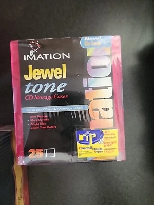 Imation Jewel Tone 25 CD Storage Cases NEW - Image 1 of 4