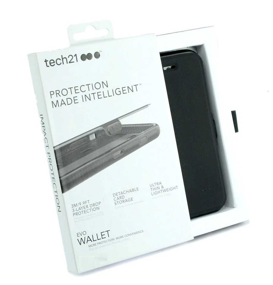 Genuine official Tech21 Evo wallet flip book case cover apple iphone 6 6S Black - Image 1 of 1
