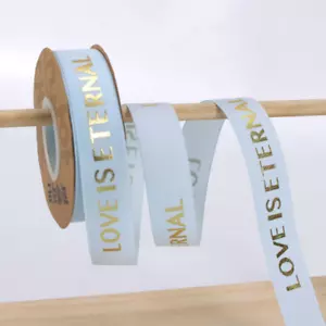 Cinta de grosgrain personalizada de 500 yardas para fiesta boda cintas impresas continuas - Imagen 1 de 8