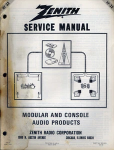 Zenith Service Manual Modular & Console Audio Products PFAX37 - Bild 1 von 1